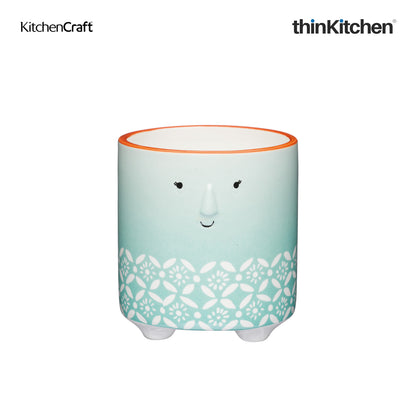 Kitchencraft Ceramic Floral Face Planter