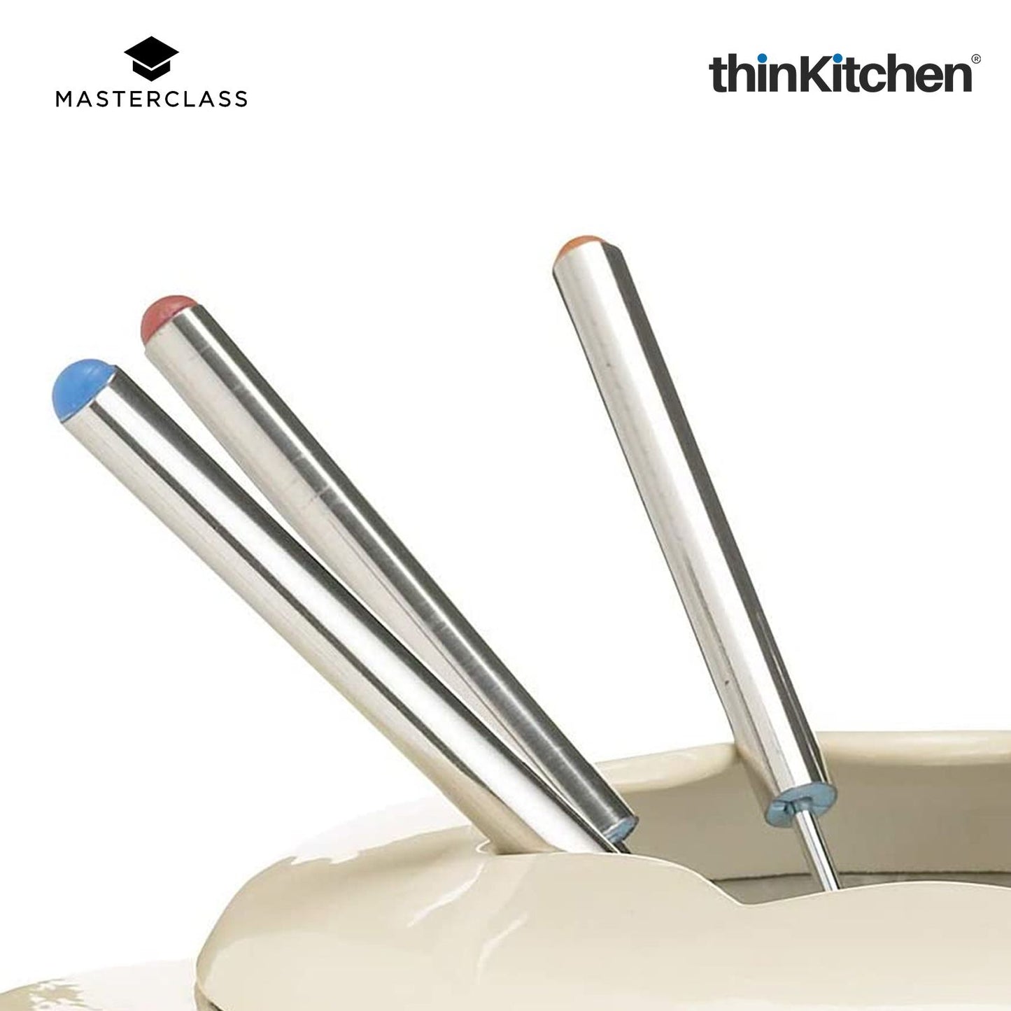 Masterclass Enamelled Cream Fondue Set