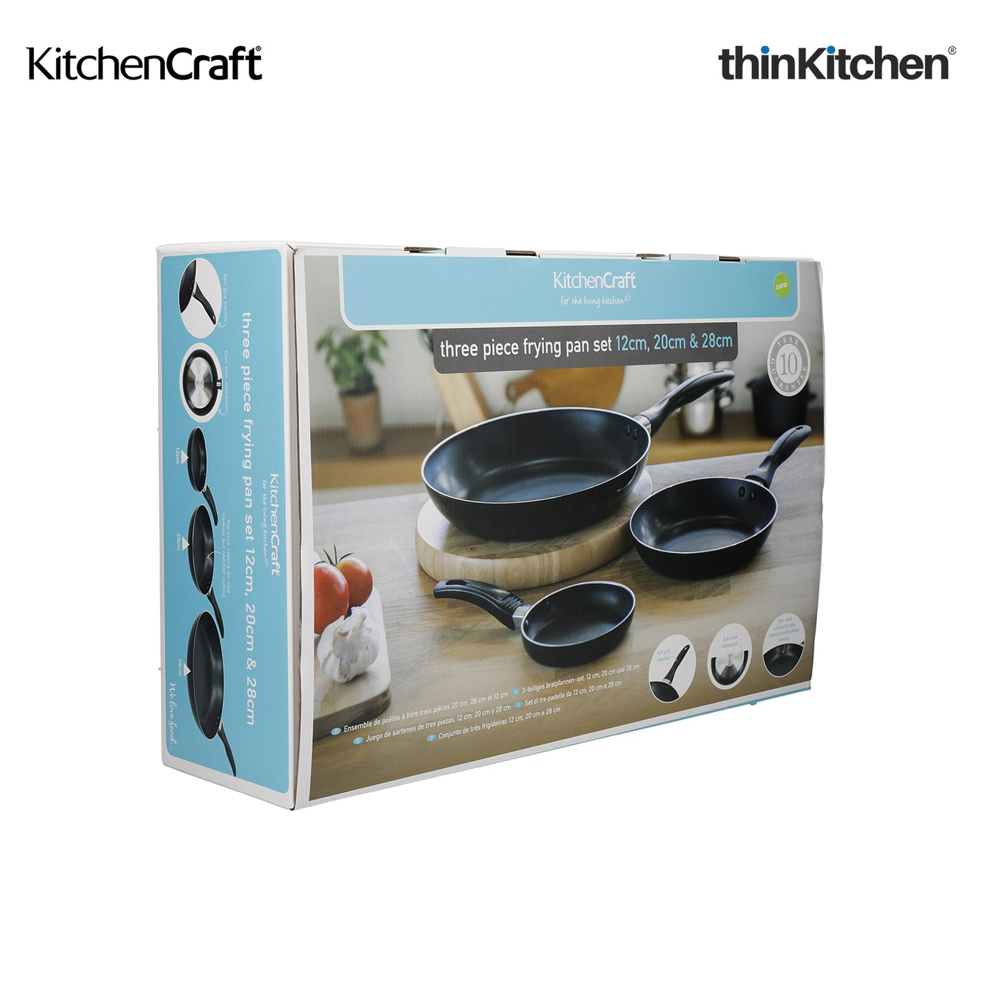 Kitchencraft Non Stick Frying Pan Set Of 3