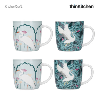 Kitchencraft Barrel Mug Set Exotic Crane Set Of 4