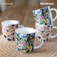 KitchenCraft Barrel Mug Set, Terazzo Floral, Set of 4