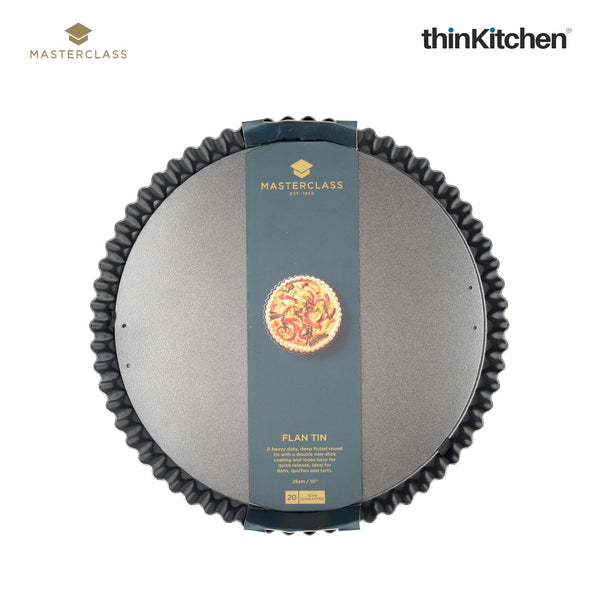 Buy Masterclass Non Stick Loose Base Fluted Quiche Tin 25cm Online