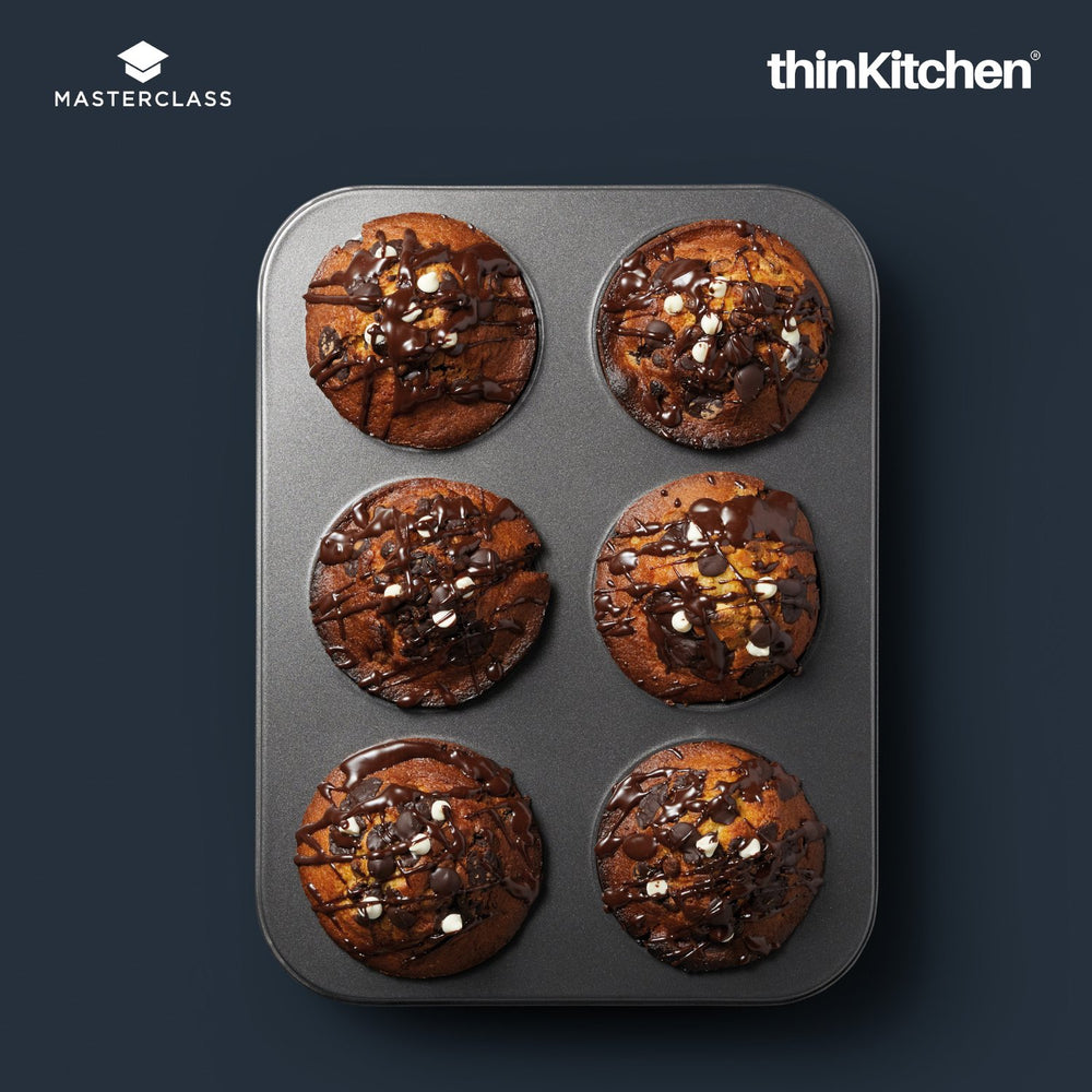 MasterClass 10.6 x 7.1" Non-Stick Premium Carbon Steel 6-Cup Muffin Tray