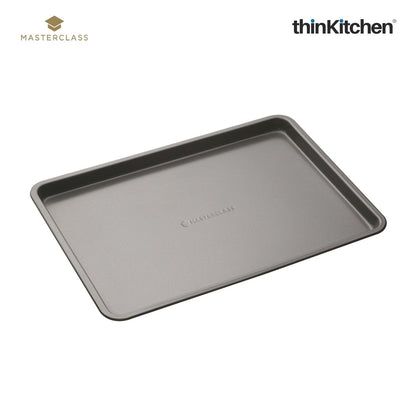 Masterclass Baker's Combo: Non-Stick 2-in-1 Divided Crisping Tray / Ridged Baking Tray x Double Layered Baking Sheet