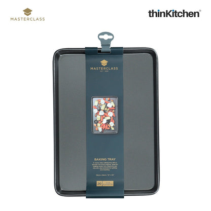 Masterclass Baker's Combo: Non-Stick 2-in-1 Divided Crisping Tray / Ridged Baking Tray x Double Layered Baking Sheet