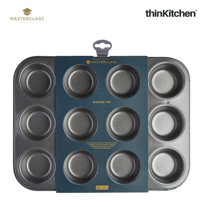 Masterclass Non Stick 12 Hole Deep Baking Pan