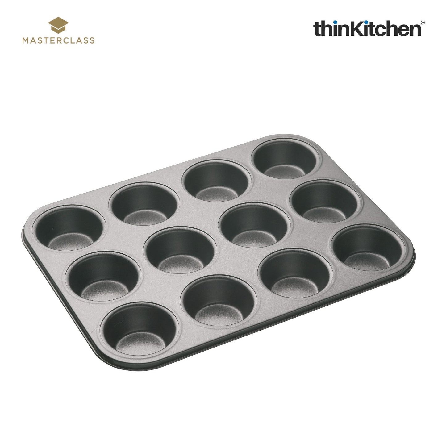 Masterclass Non Stick 12 Hole Deep Baking Pan