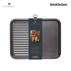 MasterClass Non-Stick 2-in-1 Divided Crisping Tray / Ridged Baking Tray