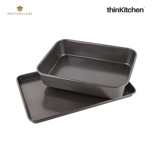 MasterClass Non-Stick Roasting Pan and Baking Pan, Set of 2