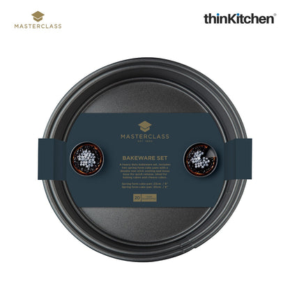 Masterclass Twin Pack Non Stick 20cm And 23cm Spring Form Pans