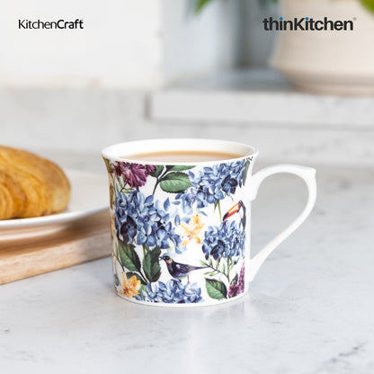 Kitchencraft Fluted Mug Country Floral 300ml