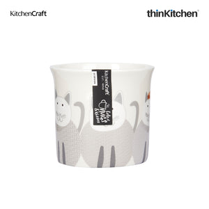KitchenCraft Fluted Mug, Cats, 300ml