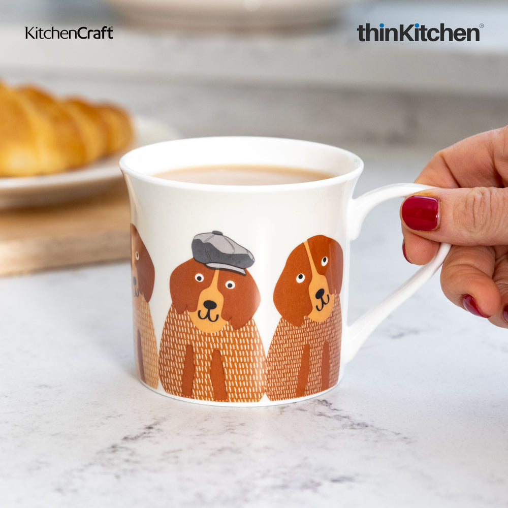 Kitchencraft Fluted Mug Dogs 300ml