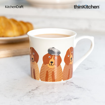 Kitchencraft Fluted Mug Dogs 300ml