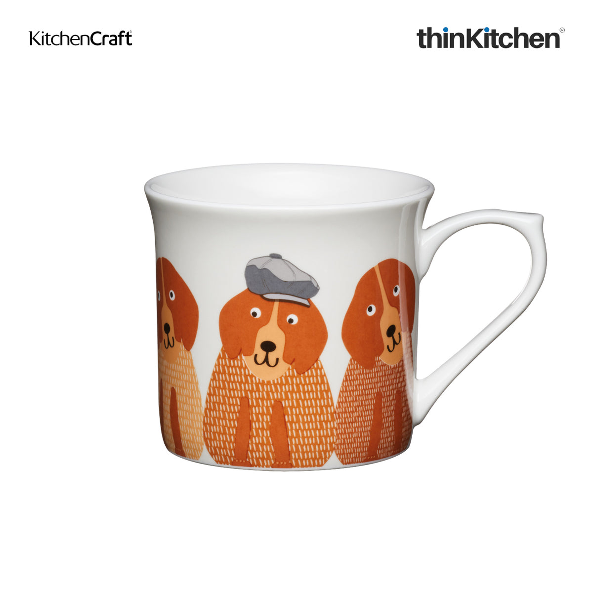 Kitchencraft Fluted Mug Dogs 300ml