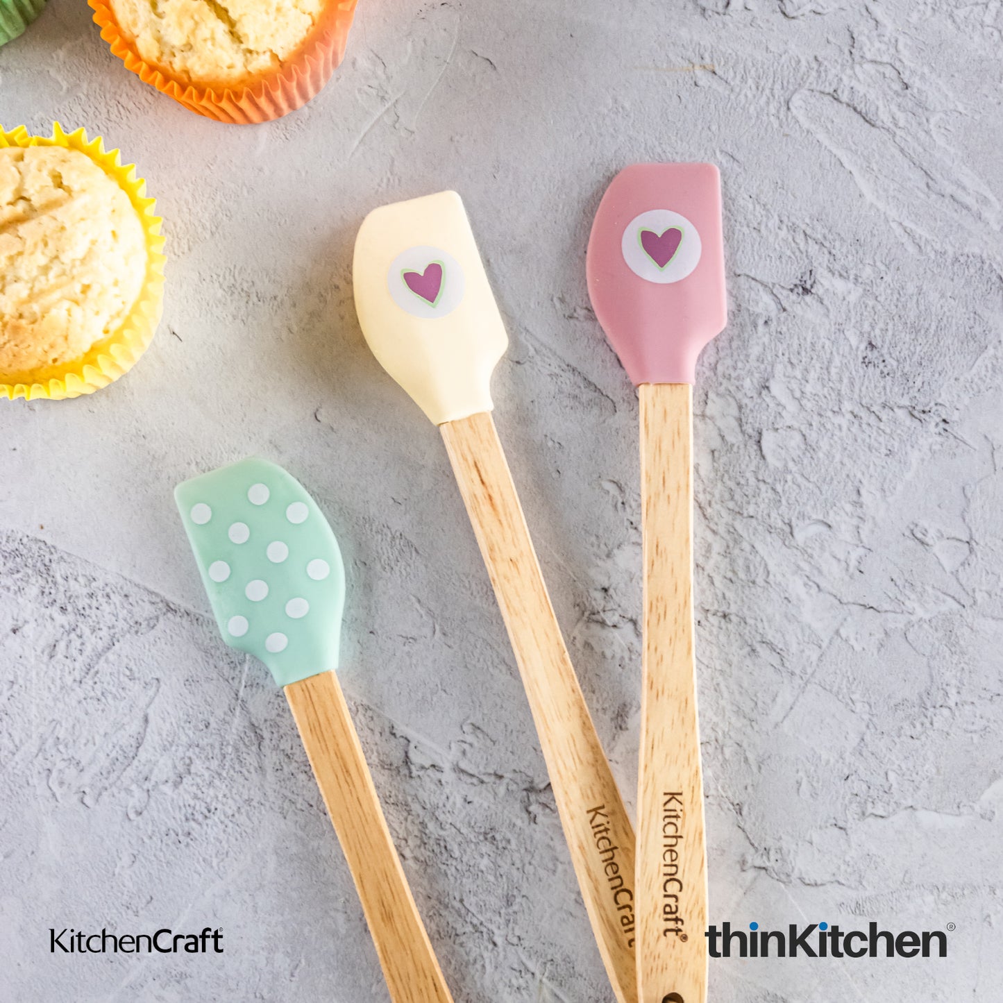 Kitchencraft Sweetly Does It 3 Pc Mini Spatula Set