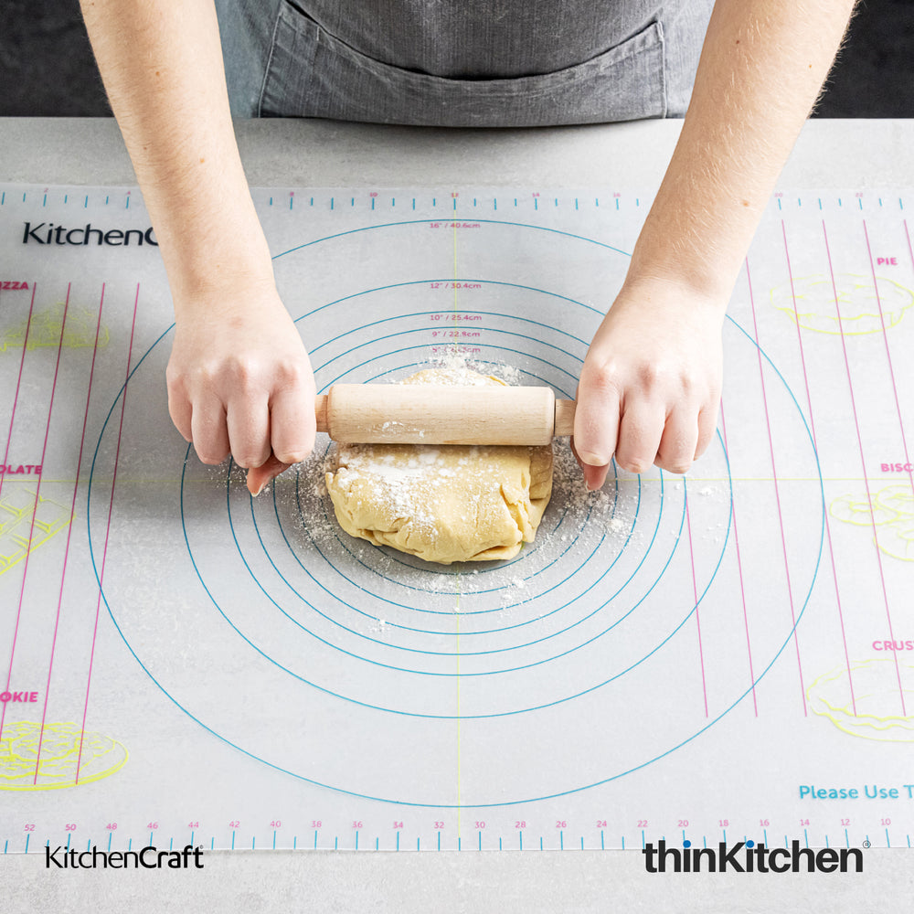 KitchenCraft Non-Stick Silicone Premium Baking Mat - 46cm x 62cm | Multipurpose Pastry Mat with Measurements