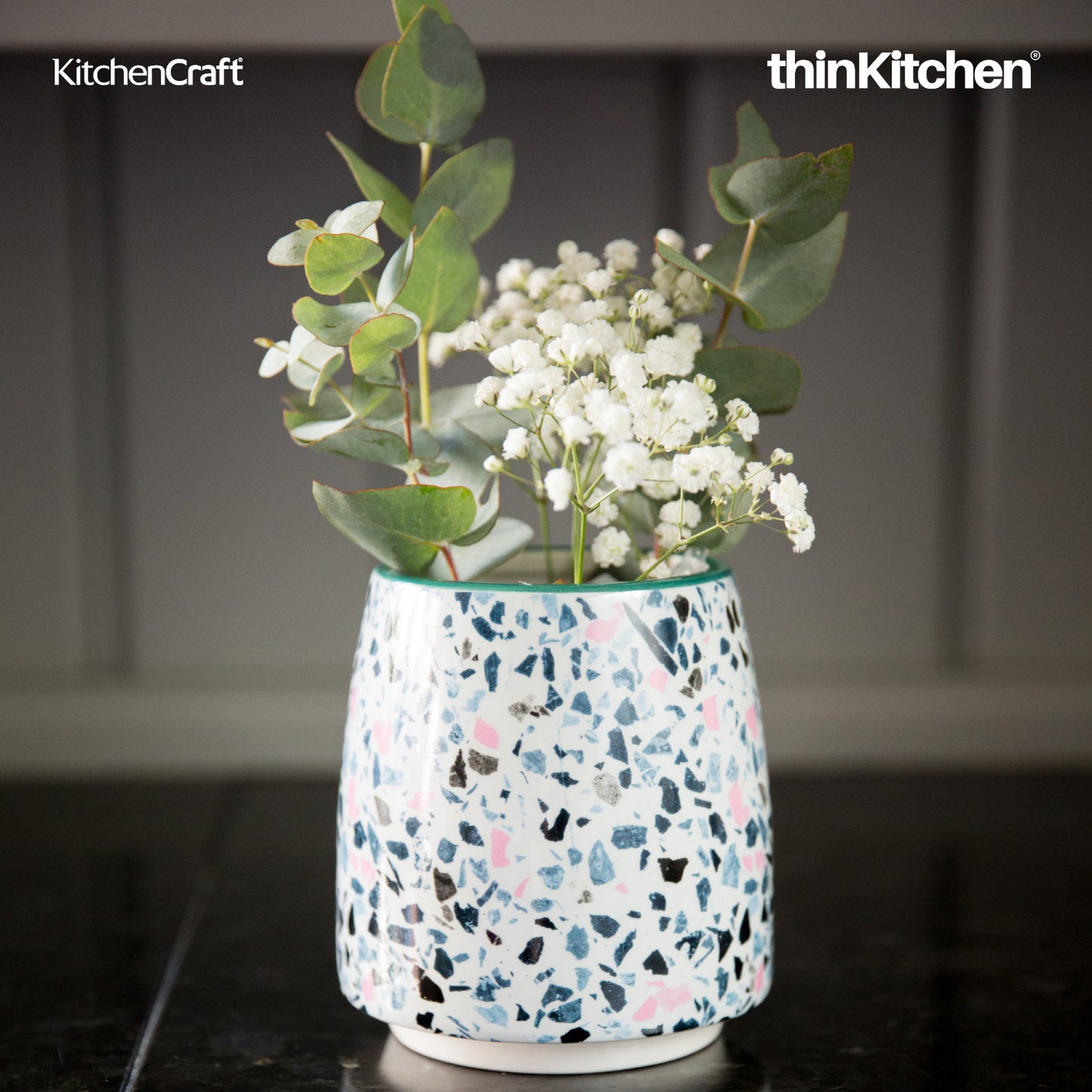 Kitchencraft Ceramic Terrazzo Planter