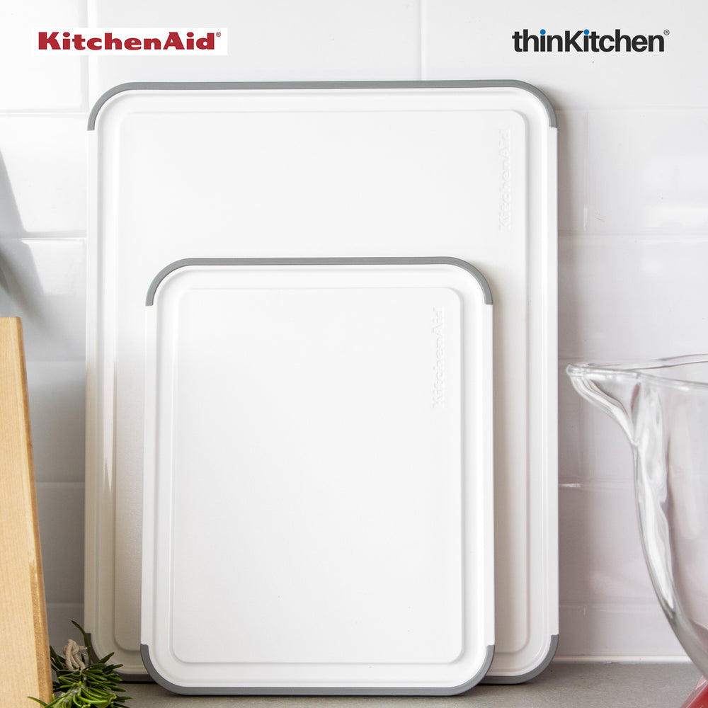 KitchenAid Classic Reversible Cutting Boards Set of 2 | Premium BPA-Free Boards with Juice Grooves