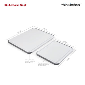 KitchenAid Classic Polypropylene Non-Slip Cutting Boards, Set of 2