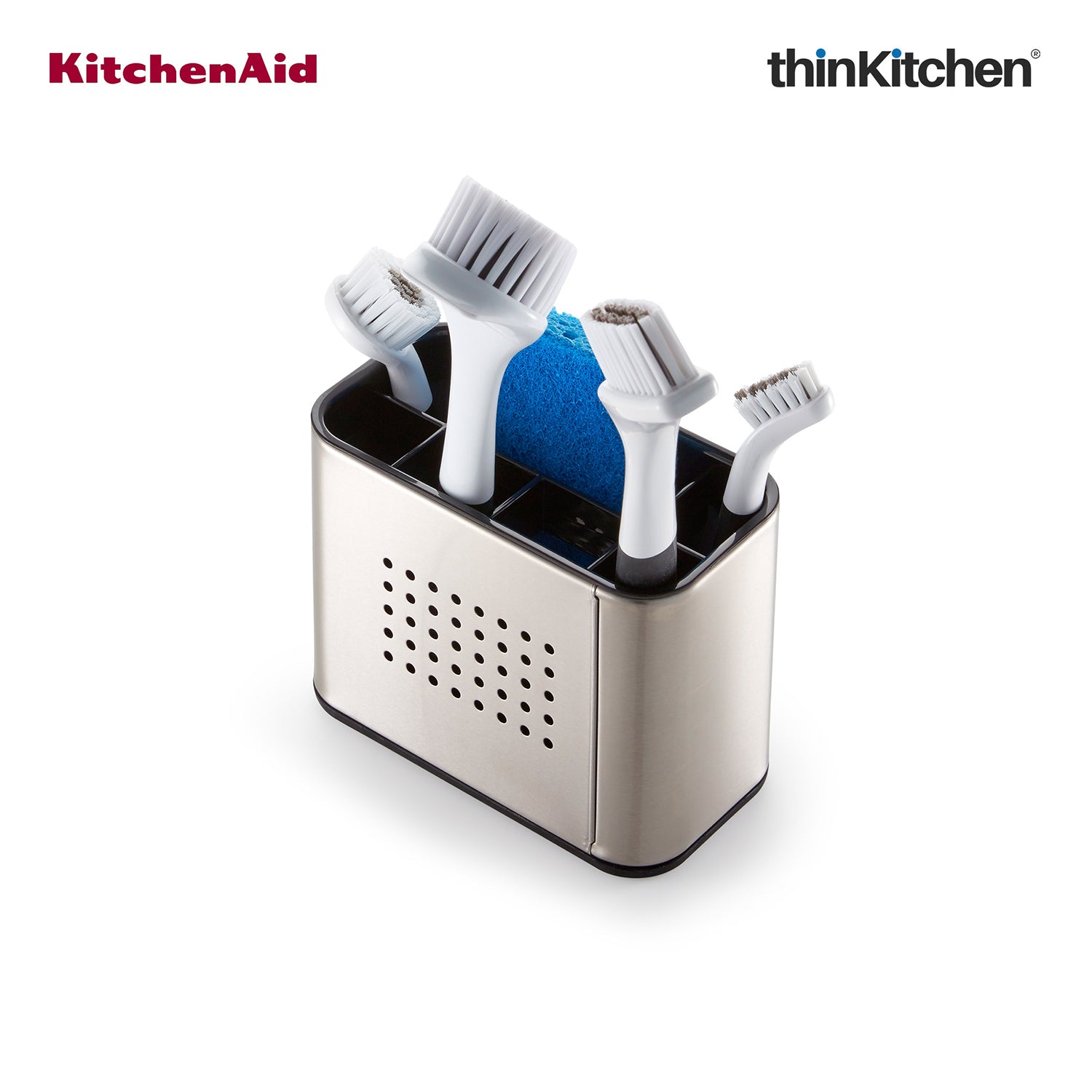 Premium Stainless Steel Sink Brush Caddy - 2