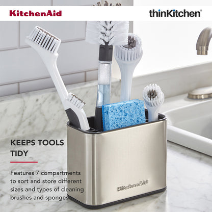 Premium Stainless Steel Sink Brush Caddy