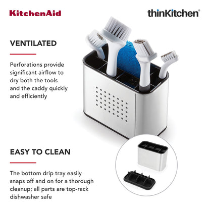 Premium Stainless Steel Sink Brush Caddy