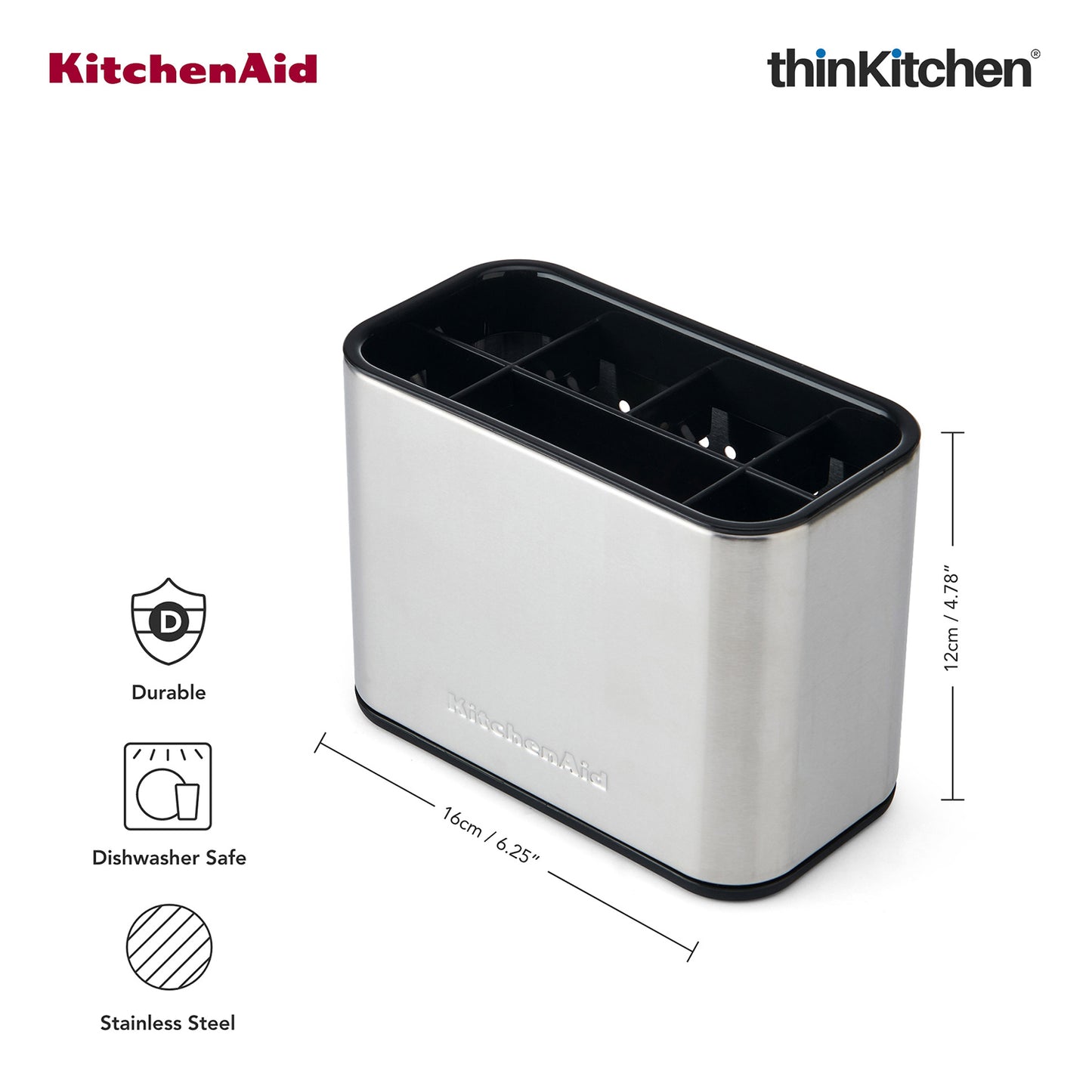 Premium Stainless Steel Sink Brush Caddy