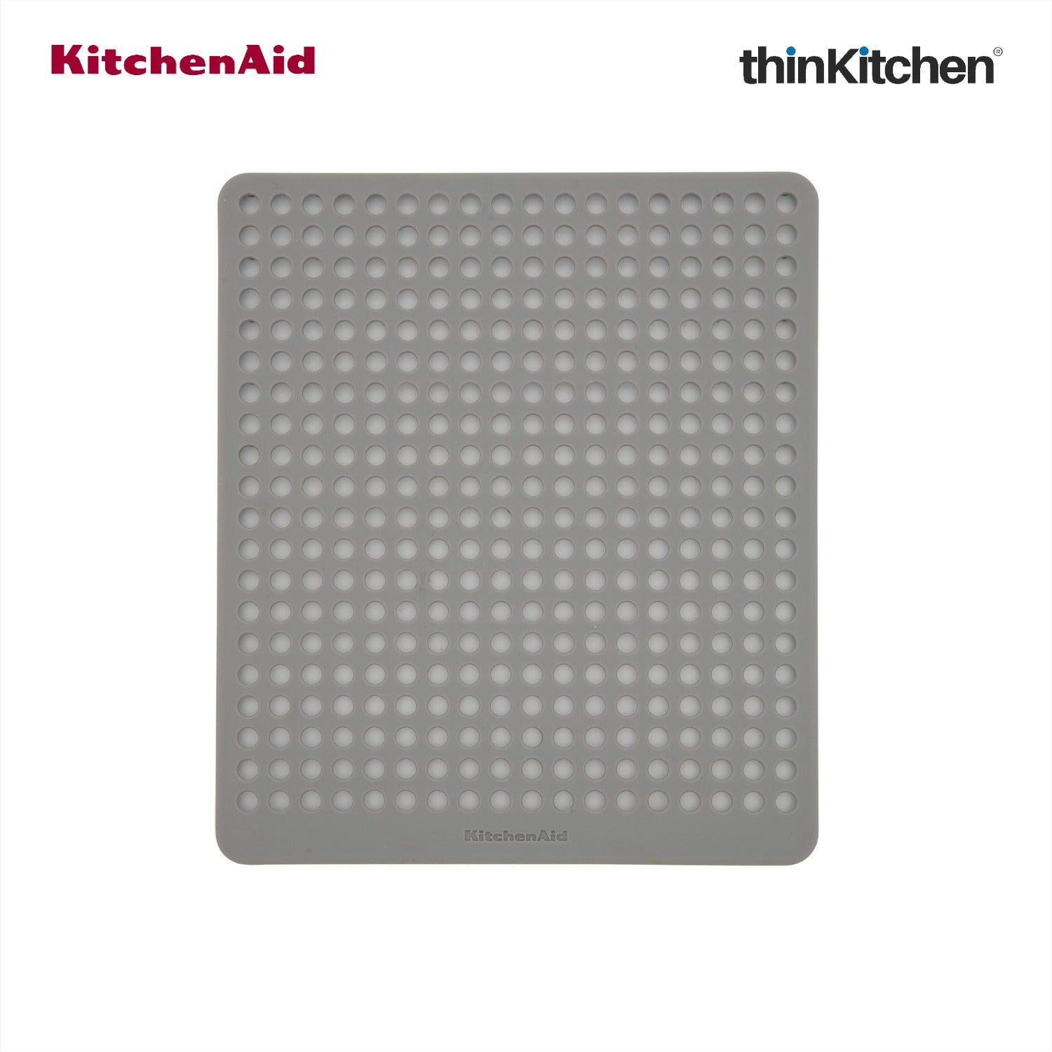 KitchenAid Silicone Sink Protector Mat, Heat Resistant Sink Guard, Grey - 3