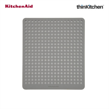 KitchenAid Silicone Sink Protector Mat, Heat Resistant Sink Guard, Grey