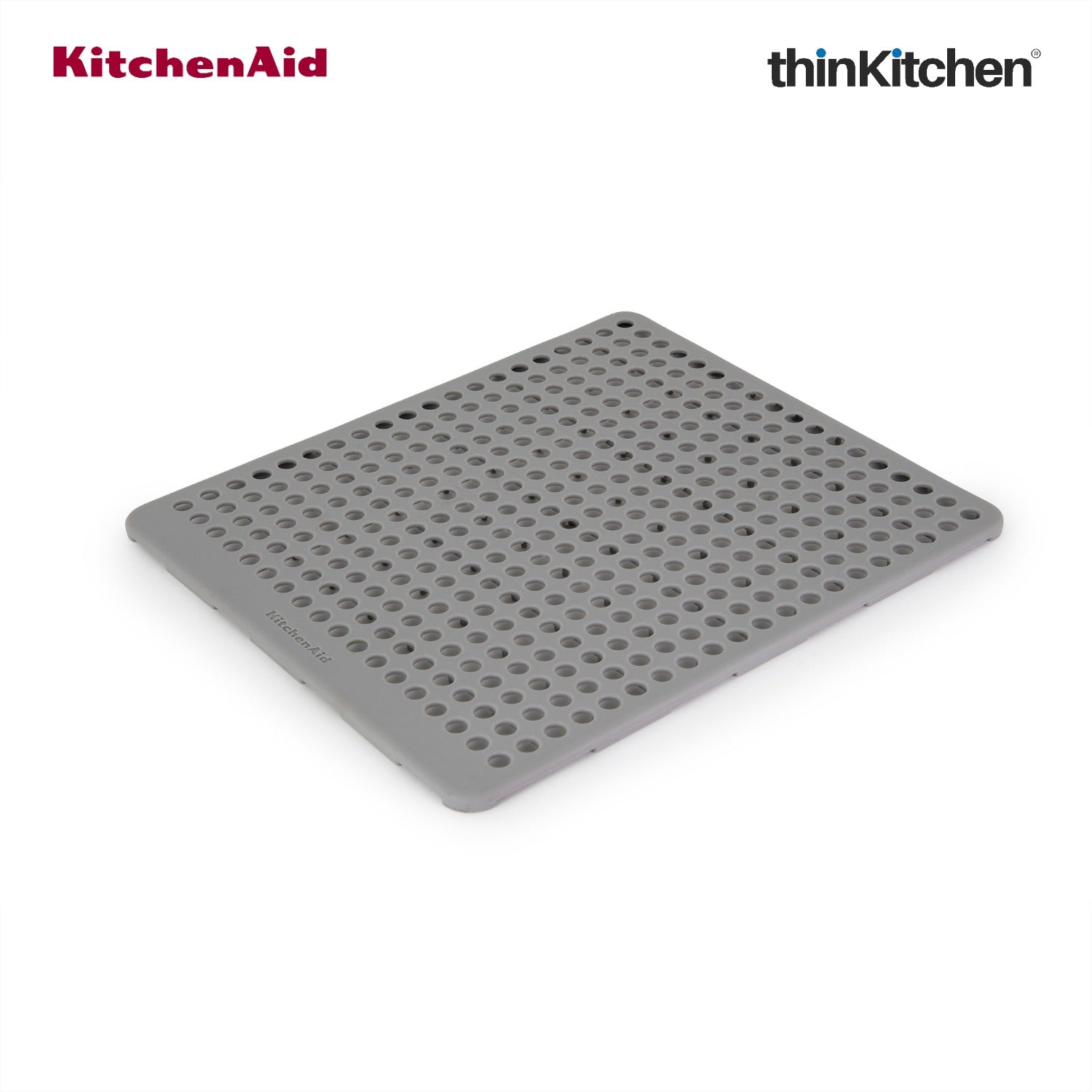 KitchenAid Silicone Sink Protector Mat, Heat Resistant Sink Guard, Grey - 4