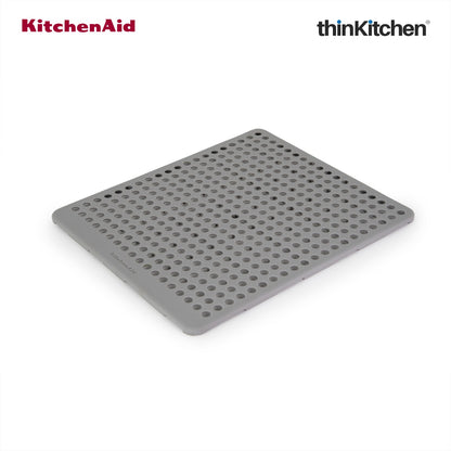 KitchenAid Silicone Sink Protector Mat, Heat Resistant Sink Guard, Grey
