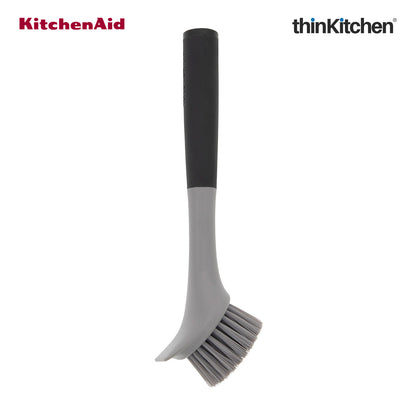 KitchenAid Cast Iron Cleaning Sink Brush, Grey - 26cm | Dishwasher Safe