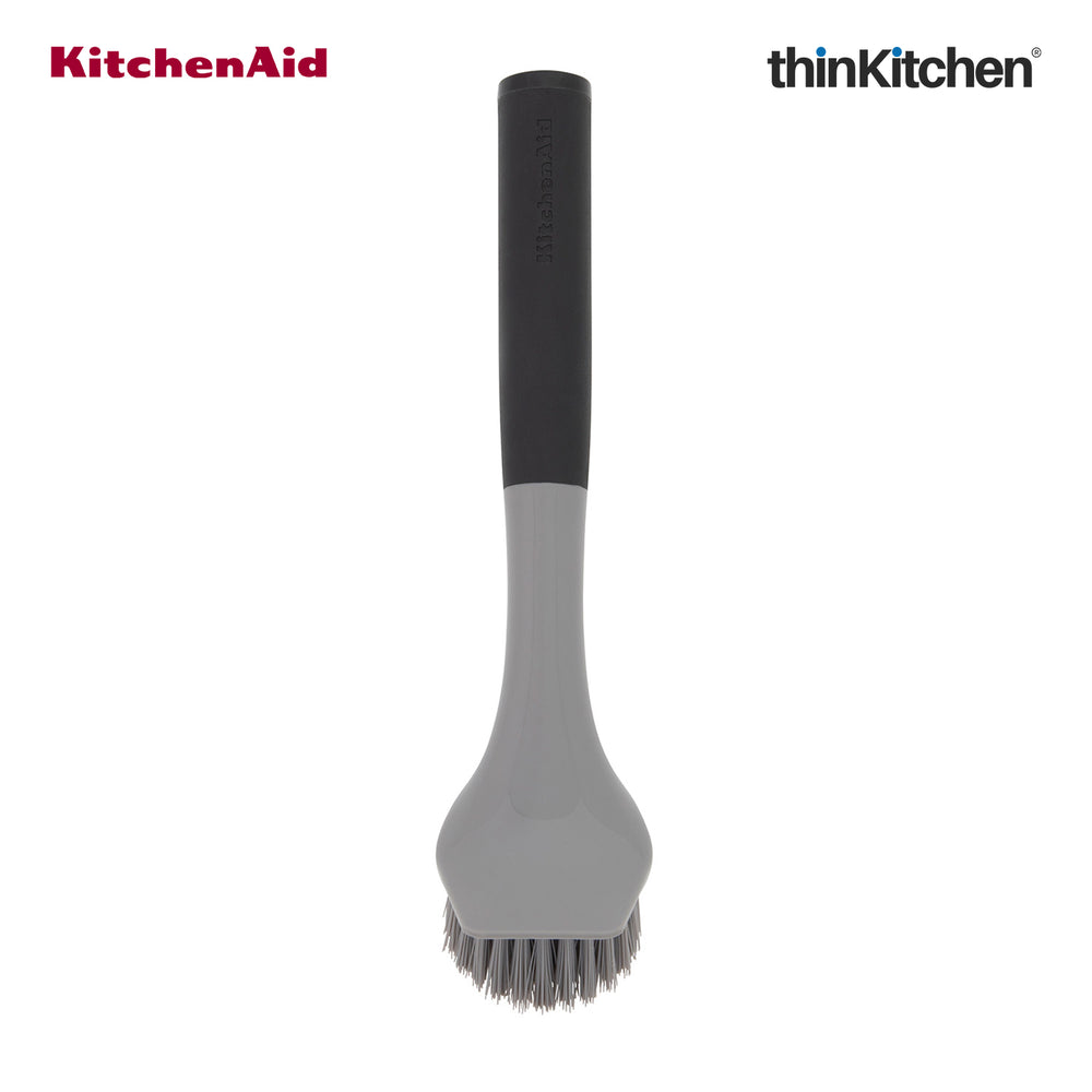 KitchenAid Cast Iron Cleaning Sink Brush, Grey - 26cm | Dishwasher Safe
