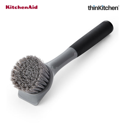 KitchenAid Cast Iron Cleaning Sink Brush, Grey - 26cm | Dishwasher Safe