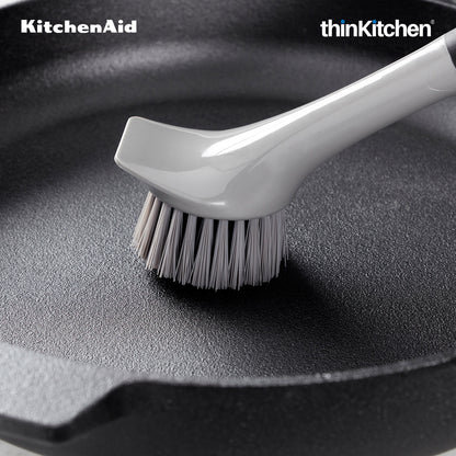 KitchenAid Cast Iron Cleaning Sink Brush, Grey - 26cm | Dishwasher Safe