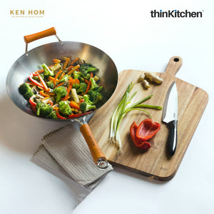 Ken Hom 32cm Excellence Carbon Steel Wok