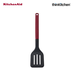 KitchenAid Slotted Turner Spatula - Empire Red, 34cms | Heat Resistant