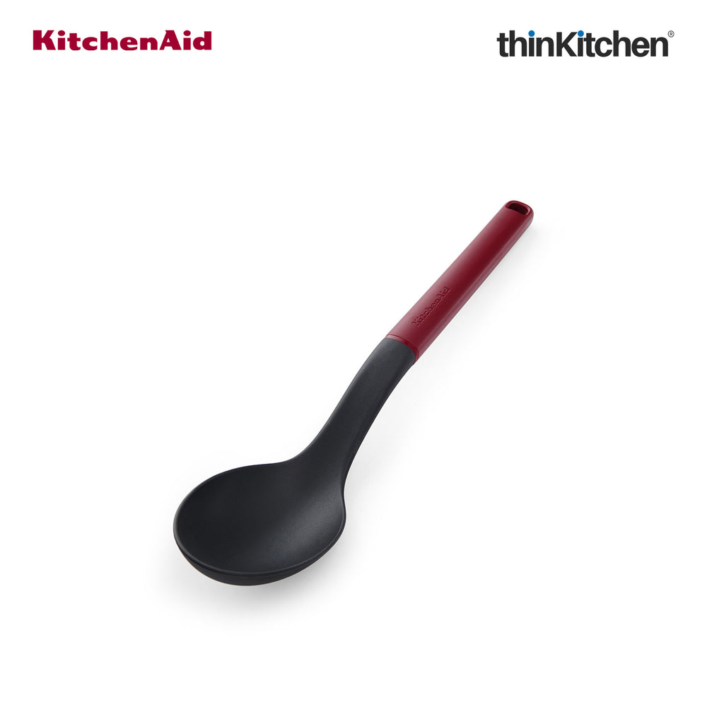 KitchenAid KitchenAid Cooking Spoon, Heat Resistant Nylon Cooking Utensil, Non-Stick Safe Kitchen Tool with Durable Handle, Dishwasher Safe - Empire Red, 34cm