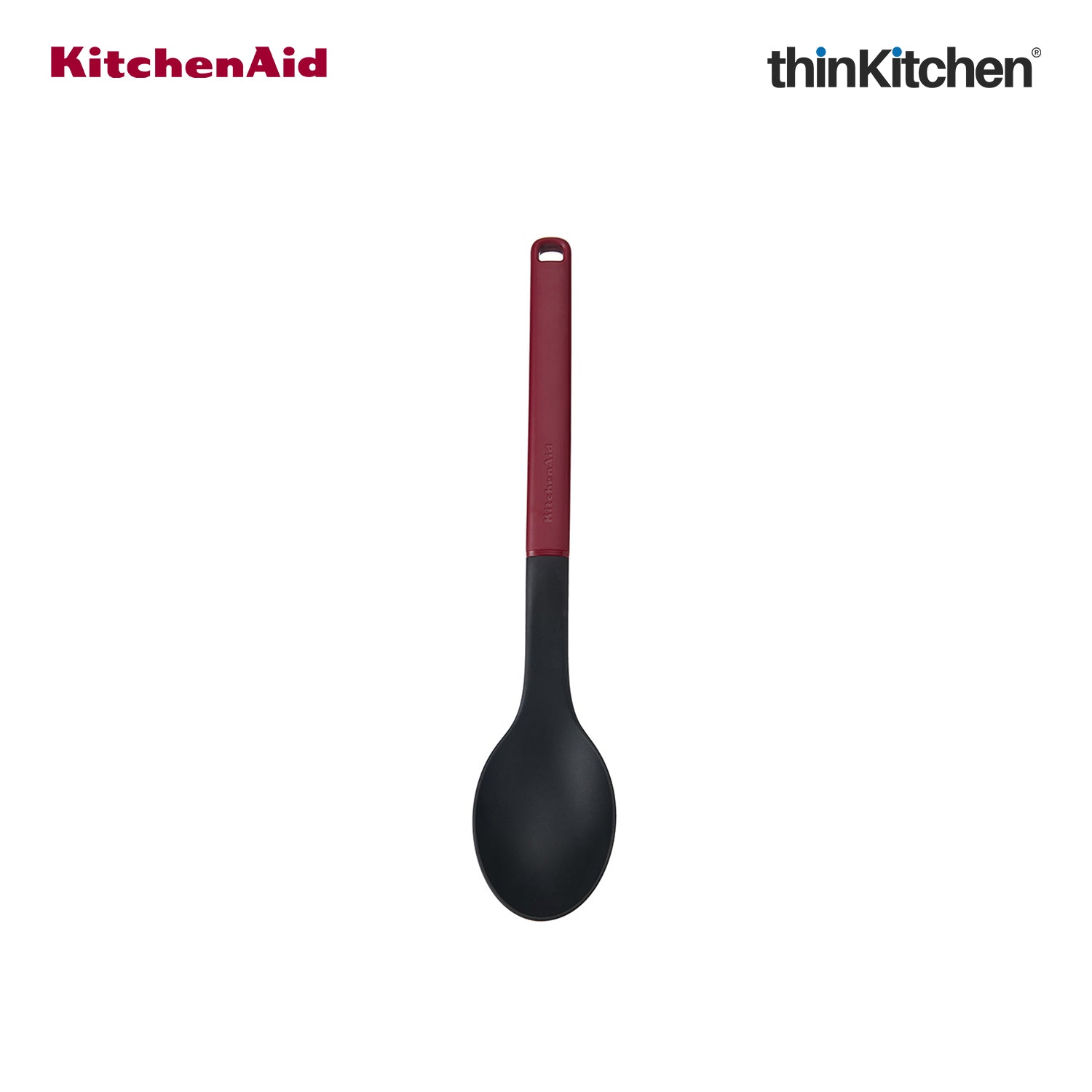 KitchenAid Premium Cooking Spoon, Heat Resistant Nylon Cooking Utensil, Non-Stick Safe Kitchen Tool with Durable Handle, Dishwasher Safe - Empire Red, 34cm - 3