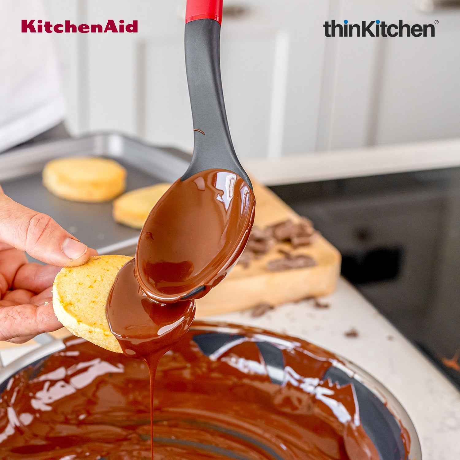 KitchenAid Premium Cooking Spoon, Heat Resistant Nylon Cooking Utensil, Non-Stick Safe Kitchen Tool with Durable Handle, Dishwasher Safe - Empire Red, 34cm - 2