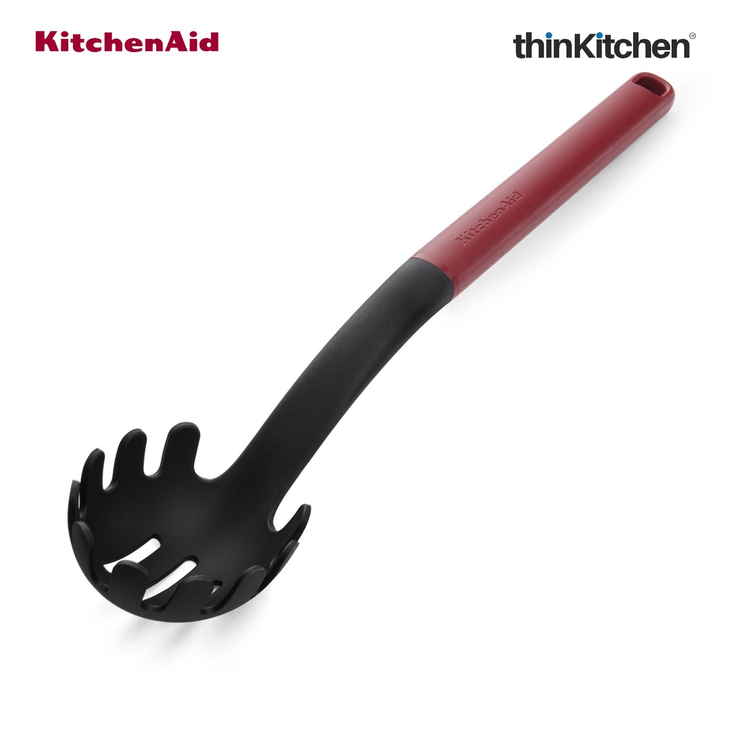KitchenAid Spaghetti & Pasta Server for Non-Stick Cookware, Empire Red