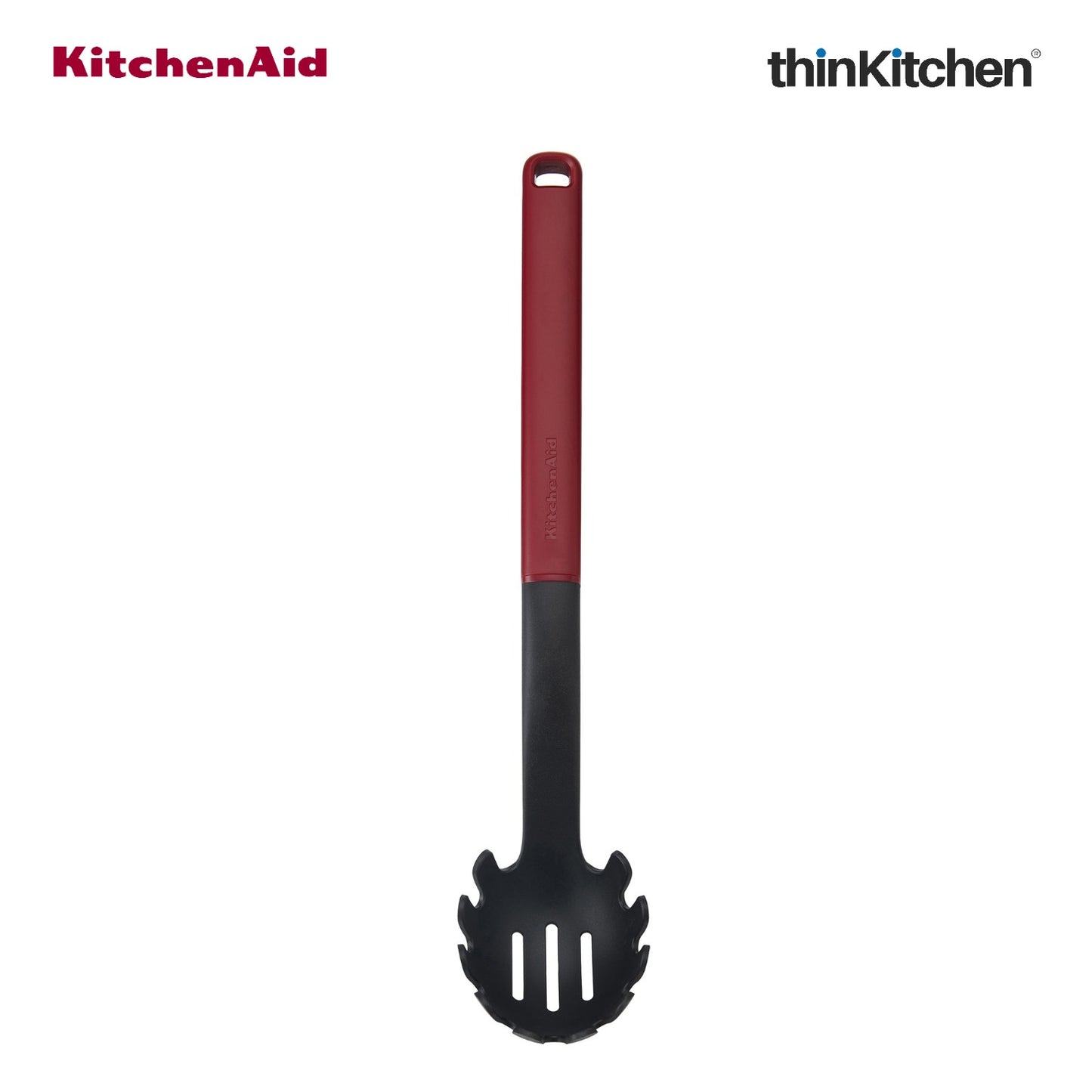 KitchenAid Spaghetti & Pasta Server for Non-Stick Cookware, Empire Red