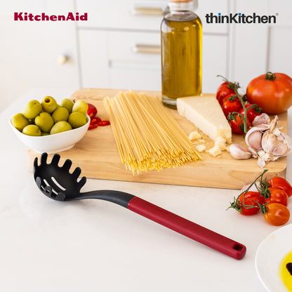 KitchenAid Spaghetti & Pasta Server for Non-Stick Cookware, Empire Red