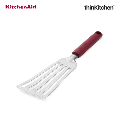 KitchenAid Stainless Steel Flexible Turner Spatula - Empire Red, 31.5cms | Heat Resistant