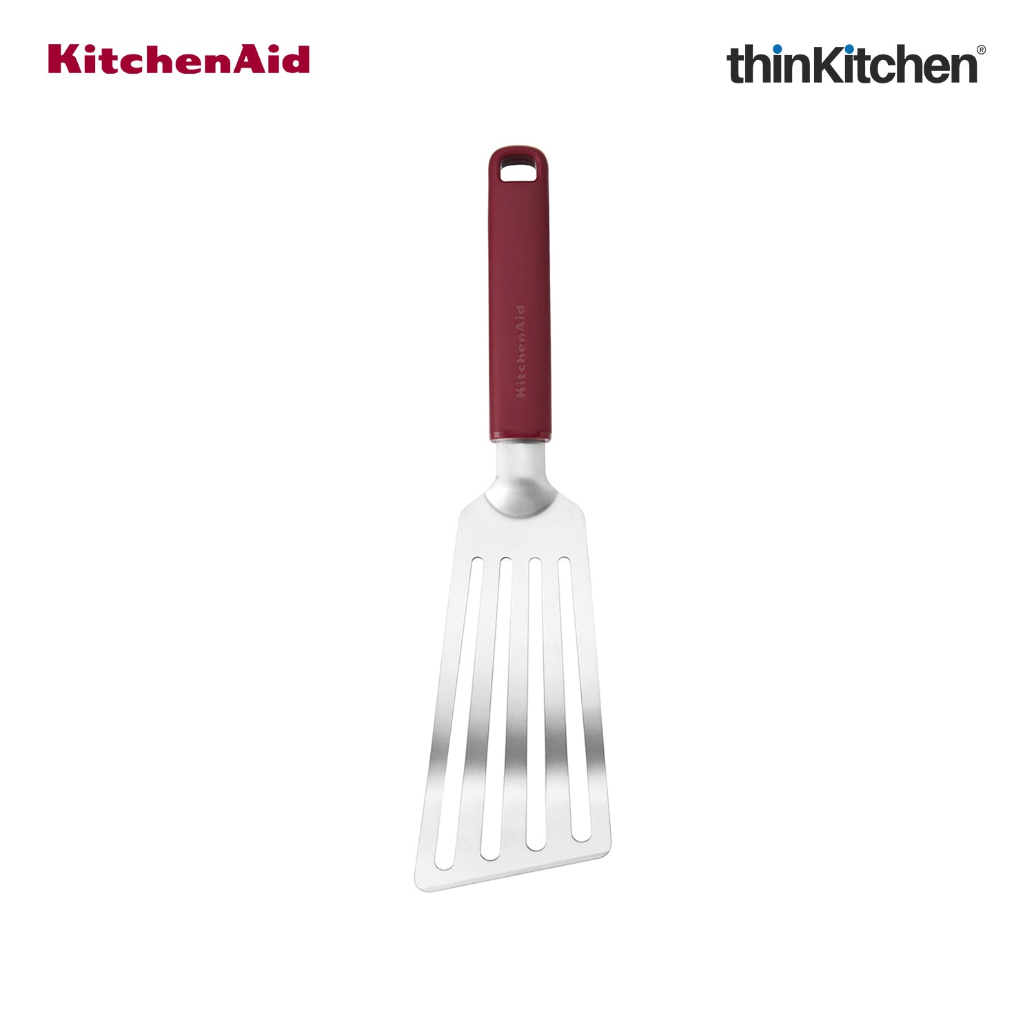 KitchenAid Stainless Steel Flexible Turner Spatula - Empire Red, 31.5cms | Heat Resistant - 3