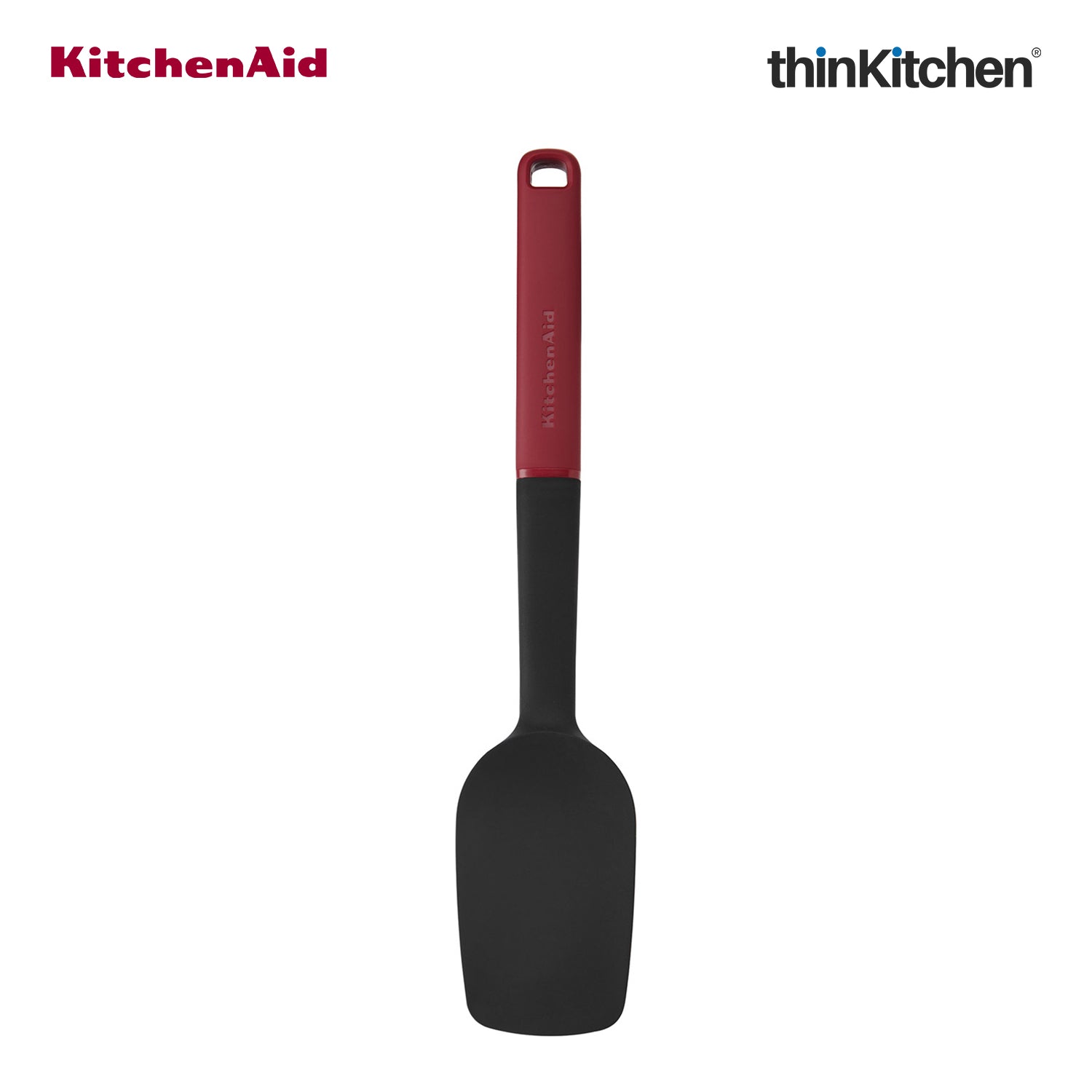 KitchenAid Silicone Non-Stick Spoon Spatula with Durable Handle - Empire Red, 30cm - 7