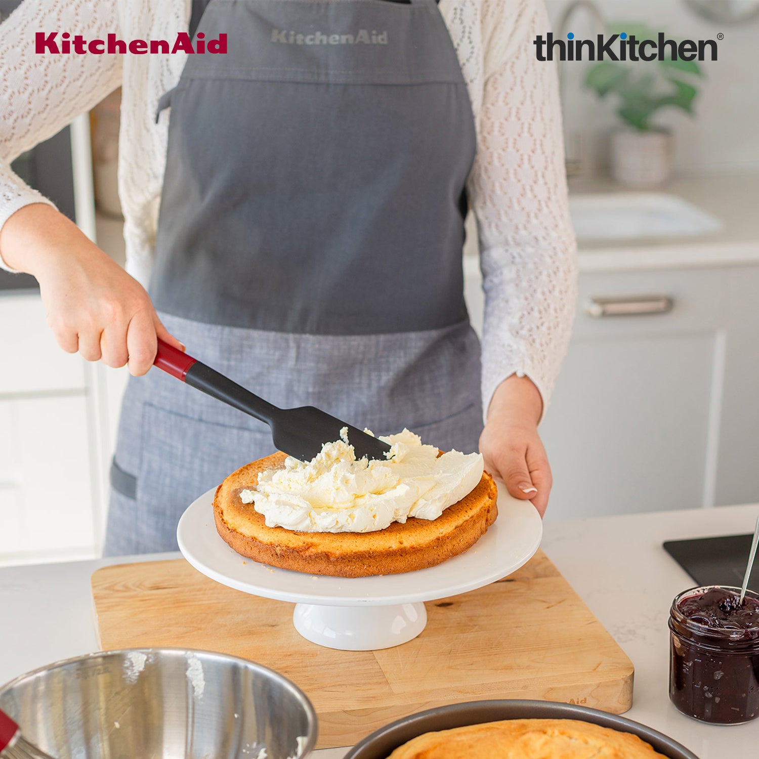 KitchenAid Silicone Scraper Spatula - Empire Red, 30cm | Heat Resistant - 4