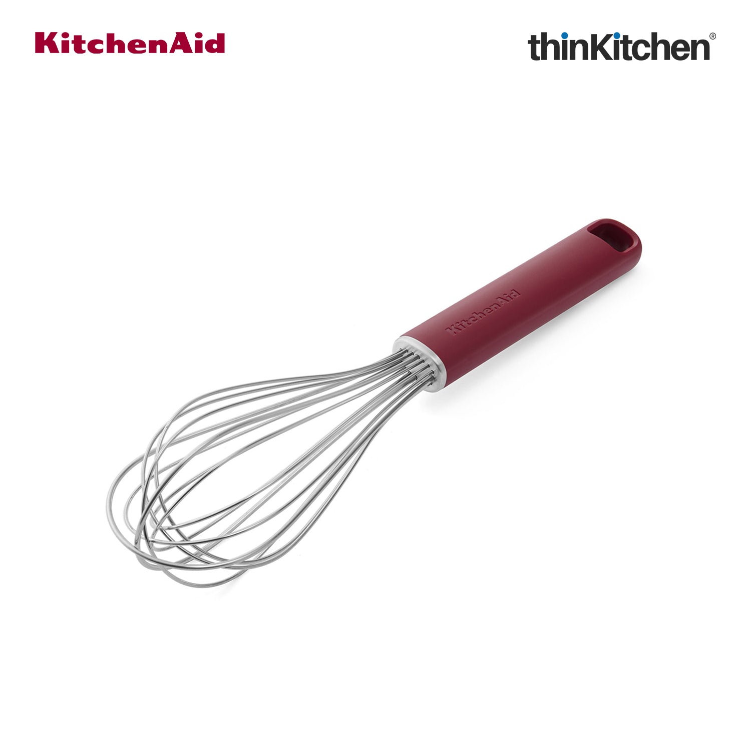 KitchenAid Stainless Steel Whisk - Empire Red, 27 cms | Heat Resistant Cooking Utensil - 1
