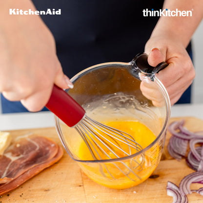 KitchenAid Stainless Steel Whisk - Empire Red, 27 cms | Heat Resistant Cooking Utensil